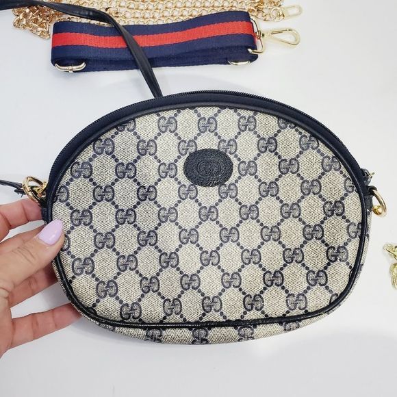 Gucci Authentic Vintage GG monogram PVC leather crossbody pouch bag - Picture 2 of 16